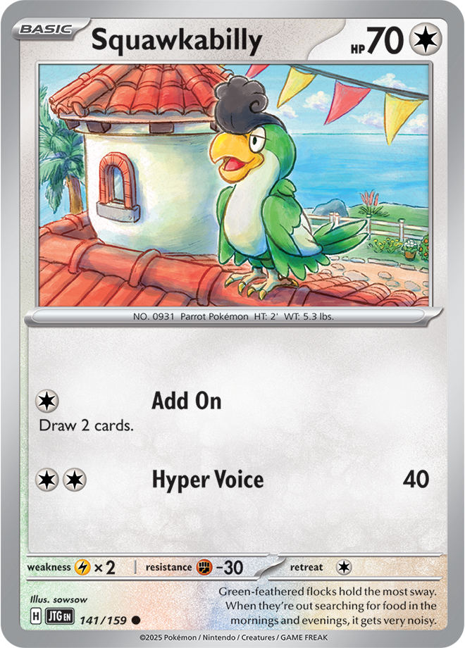 Scarlet & Violet Journey Together 141/159 Squawkabilly Reverse Holo