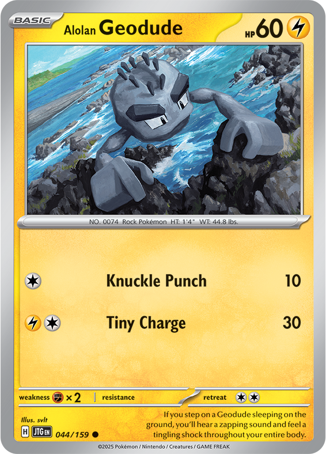 Scarlet & Violet Journey Together 044/159 Alolan Geodude Reverse Holo