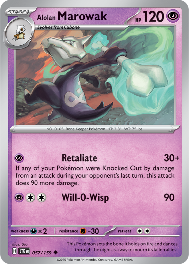Scarlet & Violet Journey Together 057/159 Alolan Marowak Reverse Holo