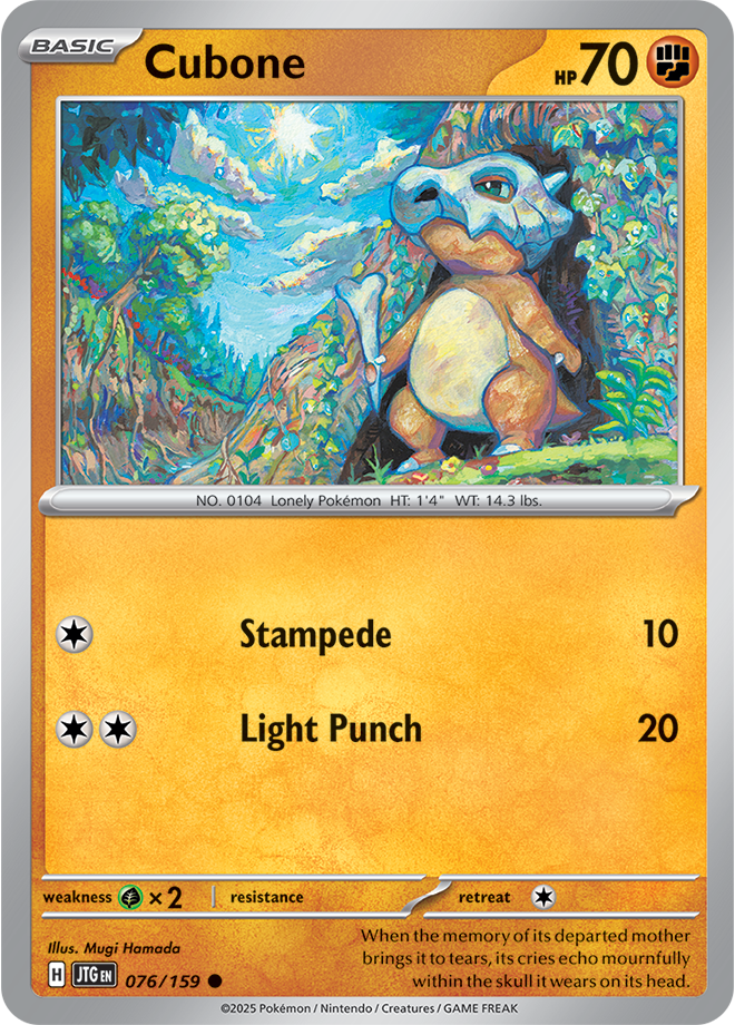 Scarlet & Violet Journey Together 076/159 Cubone Reverse Holo