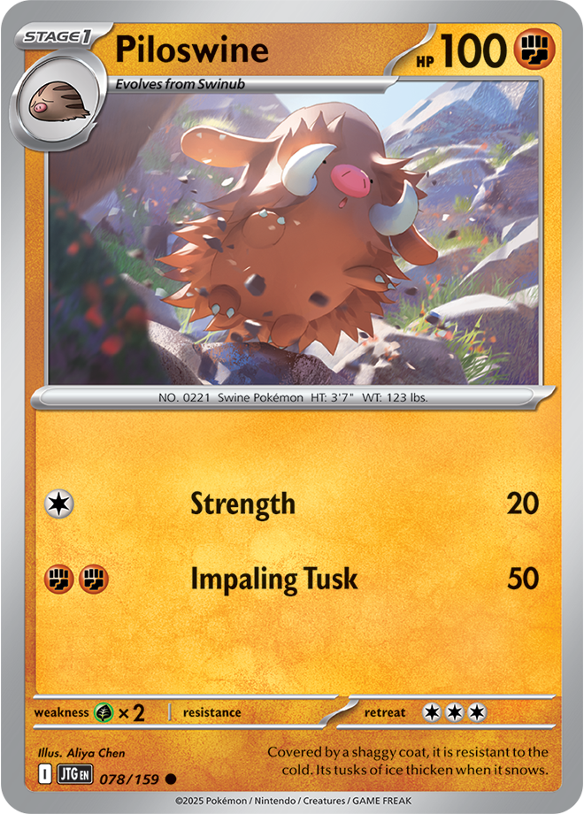 Scarlet & Violet Journey Together 078/159 Piloswine Reverse Holo