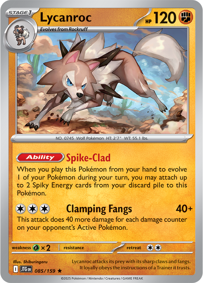 Scarlet & Violet Journey Together 085/159 Lycanroc Reverse Holo