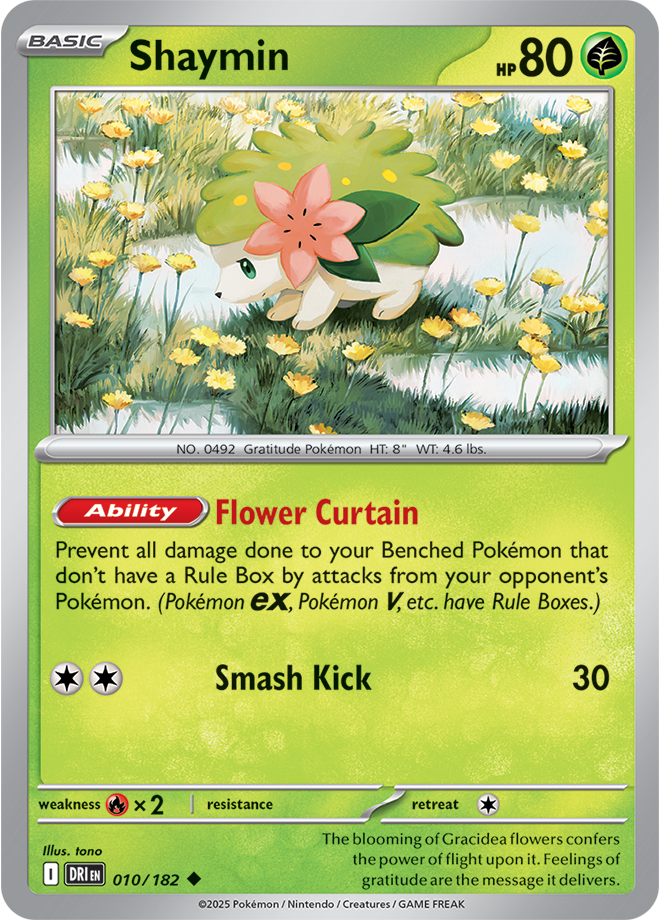 Scarlet & Violet Destined Rivals 010/182 Shaymin Reverse Holo