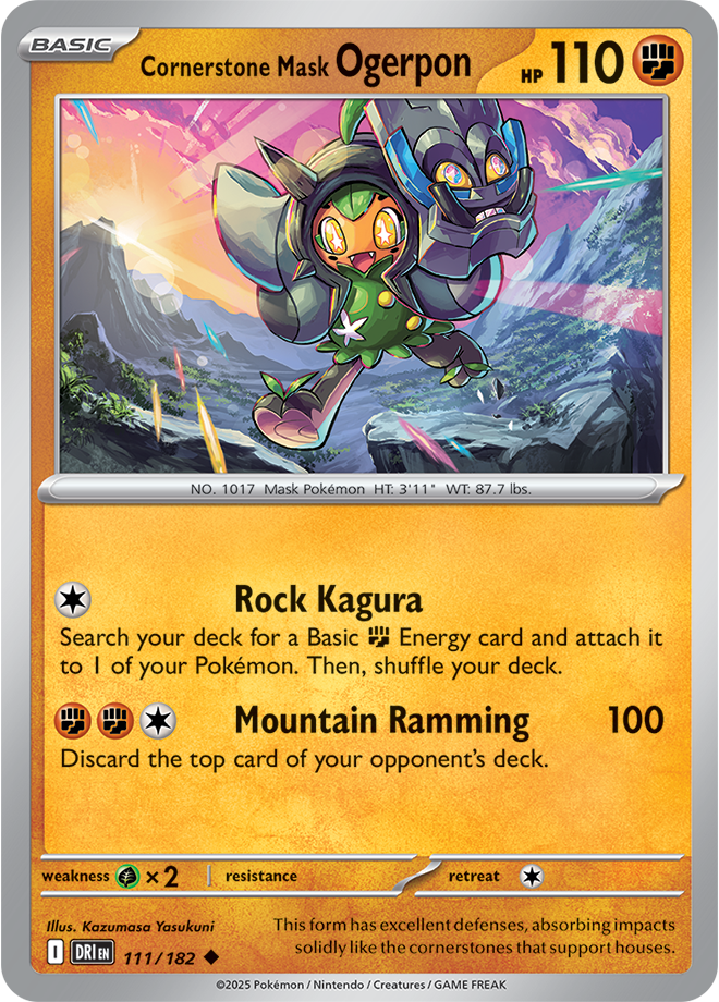 Scarlet & Violet Destined Rivals 111/182 Cornerstone Mask Ogerpon
