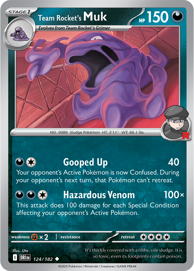 Scarlet & Violet Destined Rivals 124/182 Team Rocket’s Muk Reverse Holo