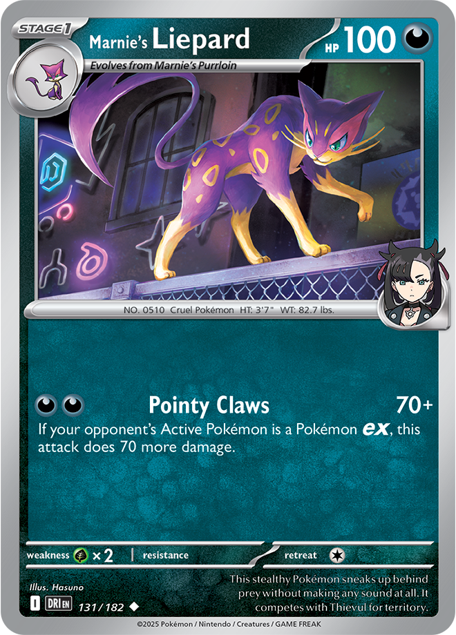 Scarlet & Violet Destined Rivals 131/182 Marnie’s Liepard Reverse Holo