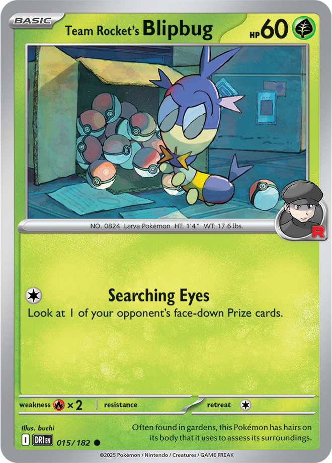 Scarlet & Violet Destined Rivals 015/182 Team Rocket's Blipbug Reverse Holo