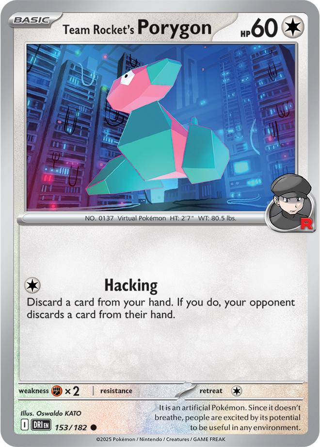 Scarlet & Violet Destined Rivals 153/182 Team Rocket’s Porygon