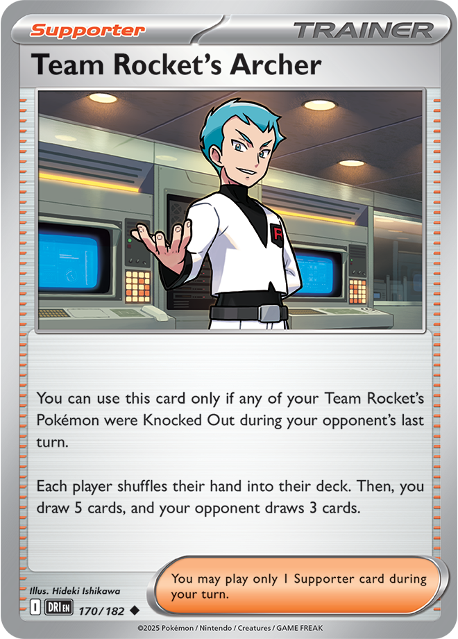Scarlet & Violet Destined Rivals 170/182 Team Rocket’s Archer Reverse Holo