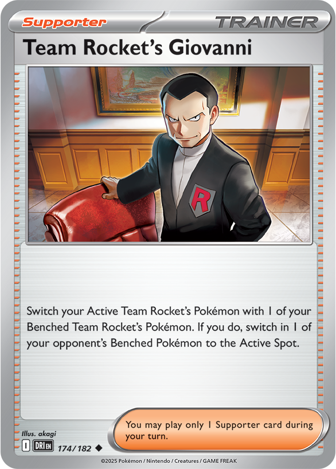 Scarlet & Violet Destined Rivals 174/182 Team Rocket’s Giovanni Reverse Holo
