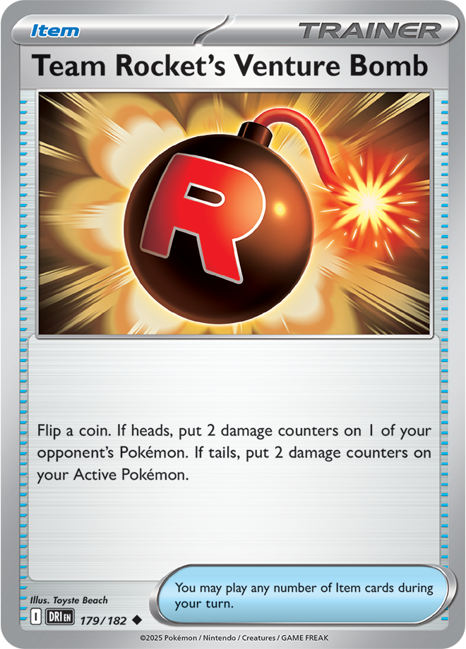Scarlet & Violet Destined Rivals 179/182 Team Rocket’s Venture Bomb Reverse Holo