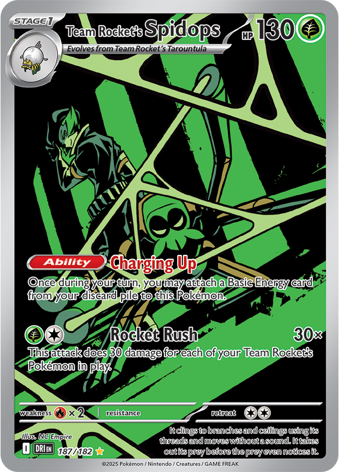 Scarlet & Violet Destined Rivals 187/182 Team Rocket's Spidops