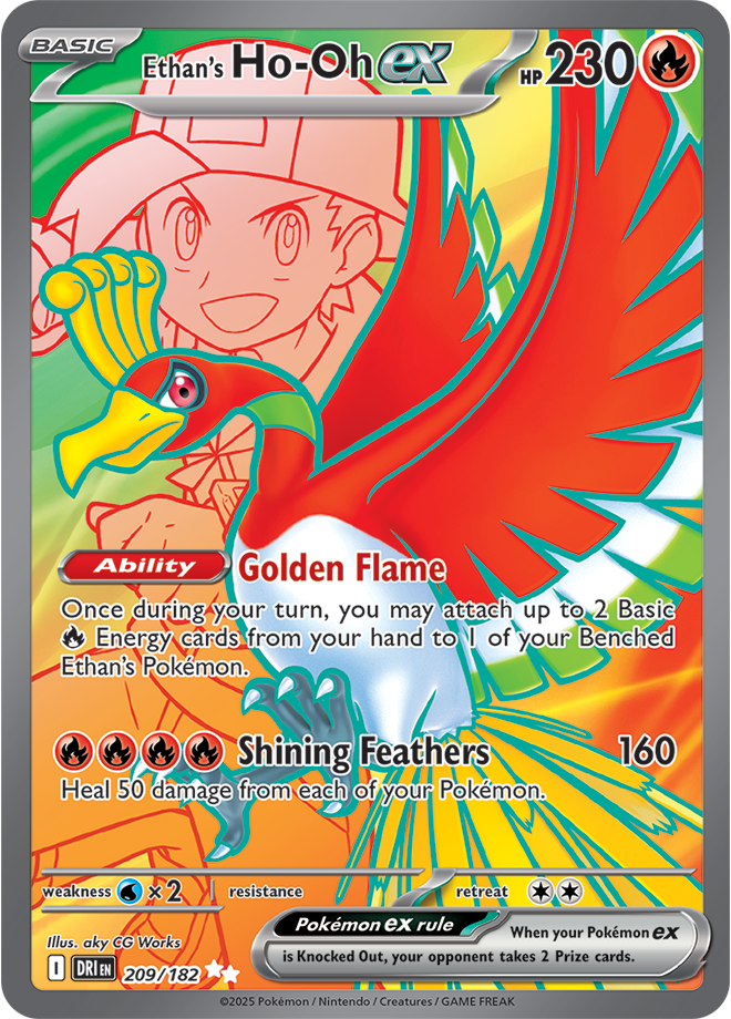 Scarlet & Violet Destined Rivals 209/182 Ethan’s Ho-Oh ex
