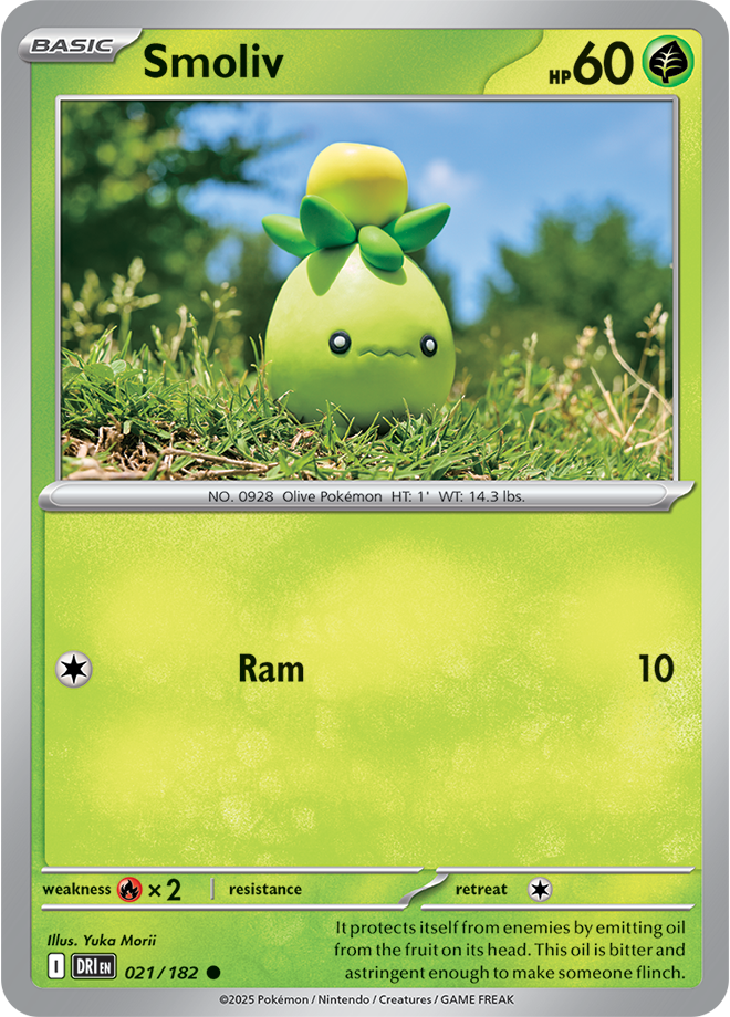 Scarlet & Violet Destined Rivals 021/182 Smoliv Reverse Holo