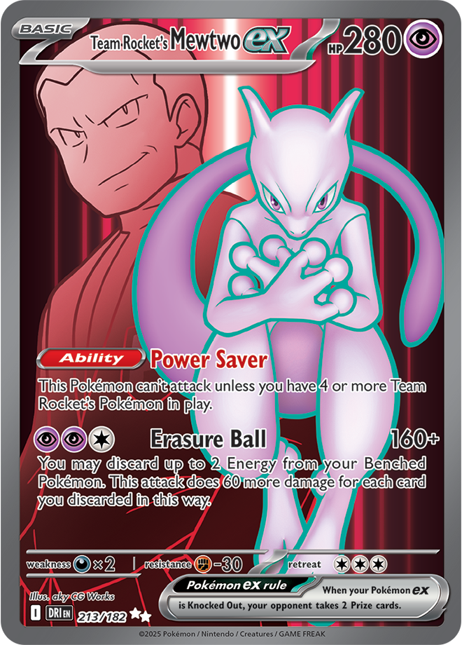 Scarlet & Violet Destined Rivals 213/182 Team Rocket’s Mewtwo ex