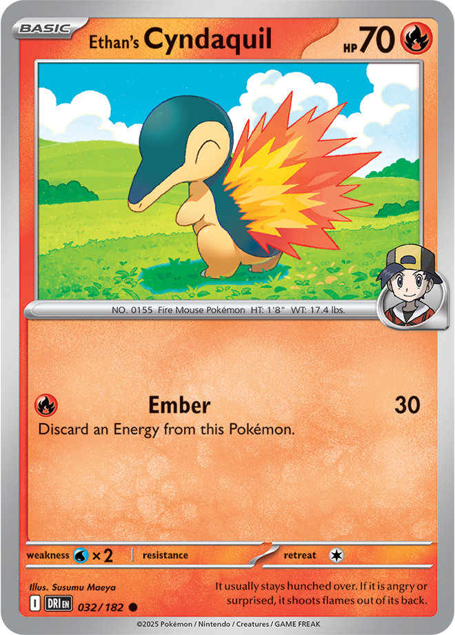 Scarlet & Violet Destined Rivals 032/182 Ethan's Cyndaquil Reverse Holo