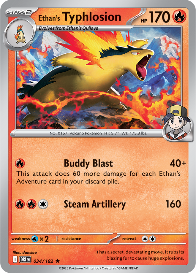 Scarlet & Violet Destined Rivals 034/182 Ethan's Typhlosion Holo