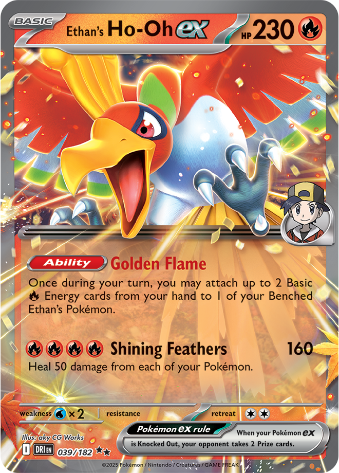 Scarlet & Violet Destined Rivals 039/182 Ethan's Ho-Oh ex