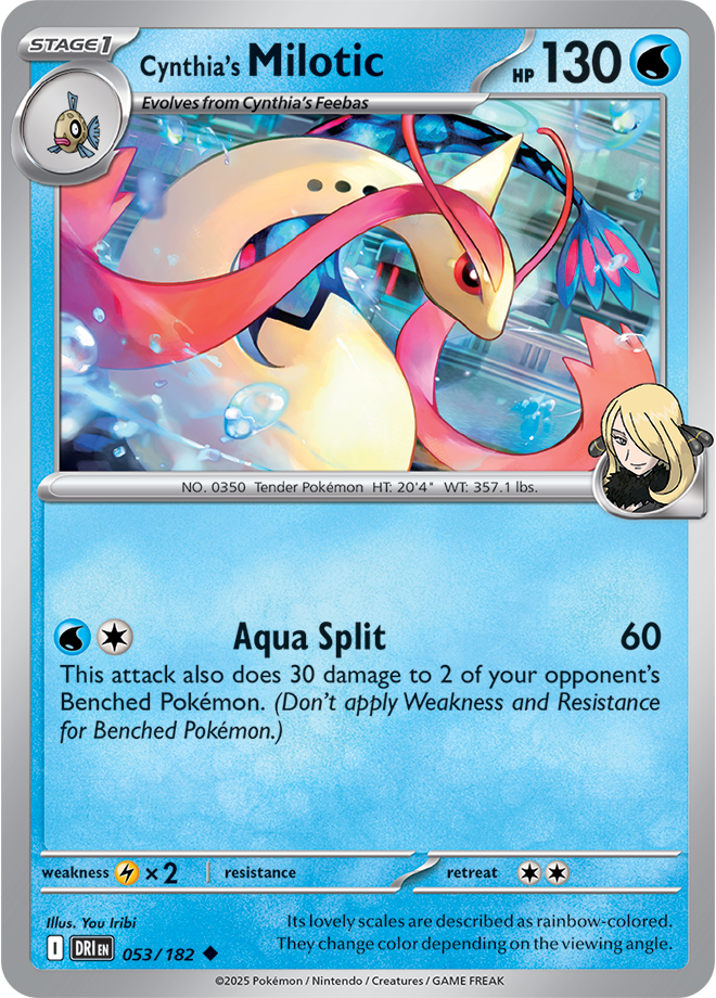 Scarlet & Violet Destined Rivals 053/182 Cynthia's Milotic Reverse Holo