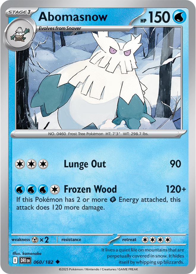 Scarlet & Violet Destined Rivals 060/182 Abomasnow Reverse Holo