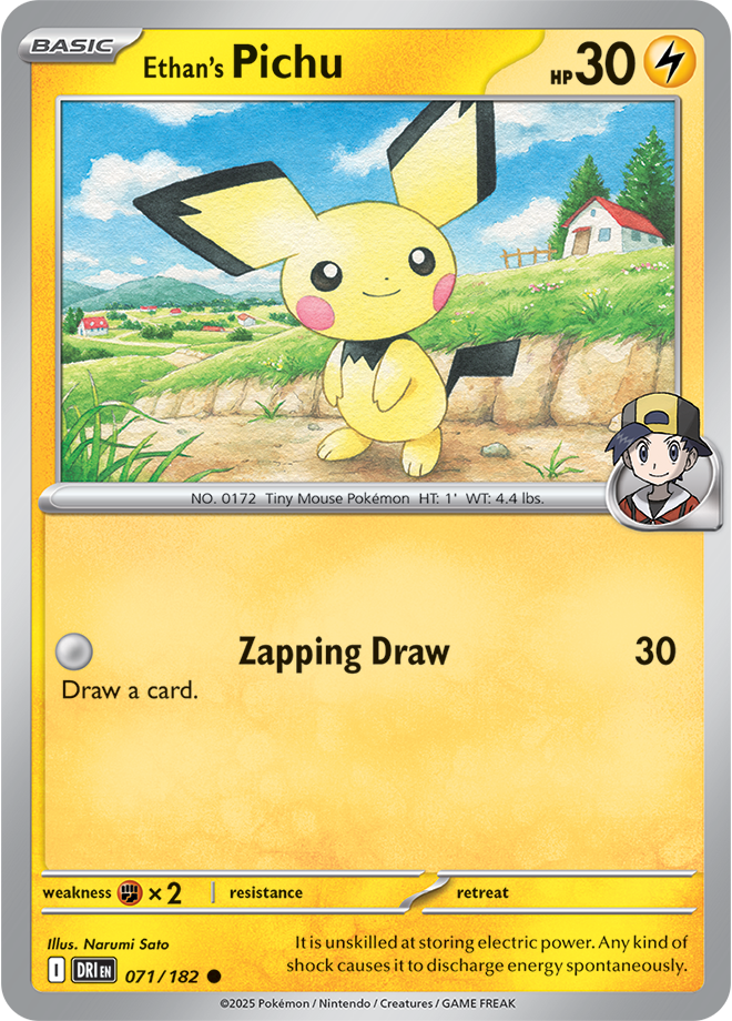Scarlet & Violet Destined Rivals 071/182 Ethan’s Pichu