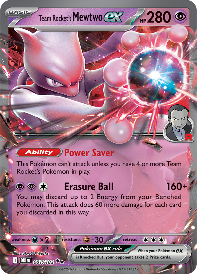Scarlet & Violet Destined Rivals 081/182 Team Rocket’s Mewtwo ex