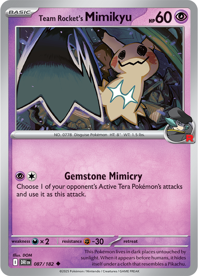 Scarlet & Violet Destined Rivals 087/182 Team Rocket’s Mimikyu