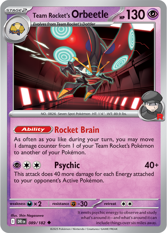 Scarlet & Violet Destined Rivals 089/182 Team Rocket’s Orbeetle