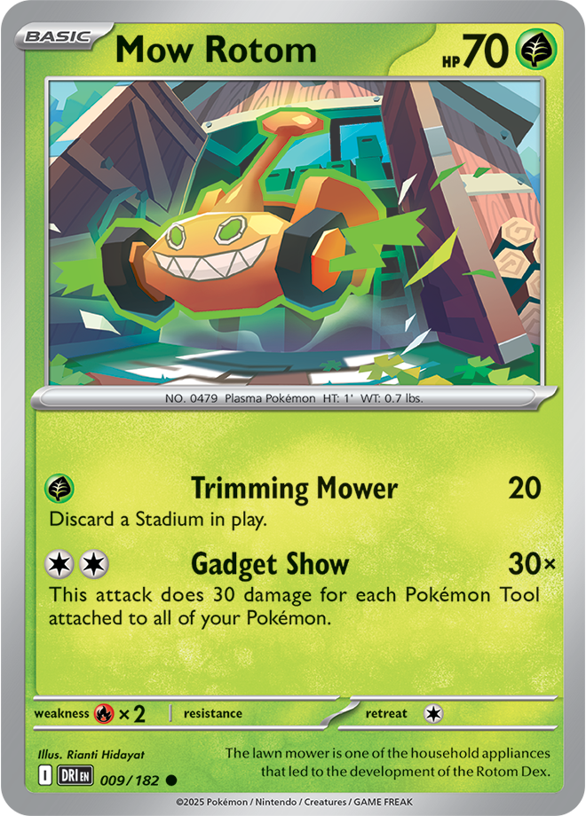 Scarlet & Violet Destined Rivals 009/182 Mow Rotom Reverse Holo