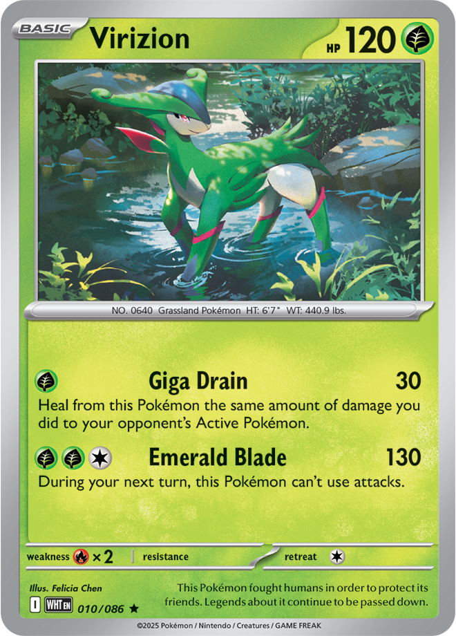 Scarlet & Violet White Flare 010/086 Virizion Holo
