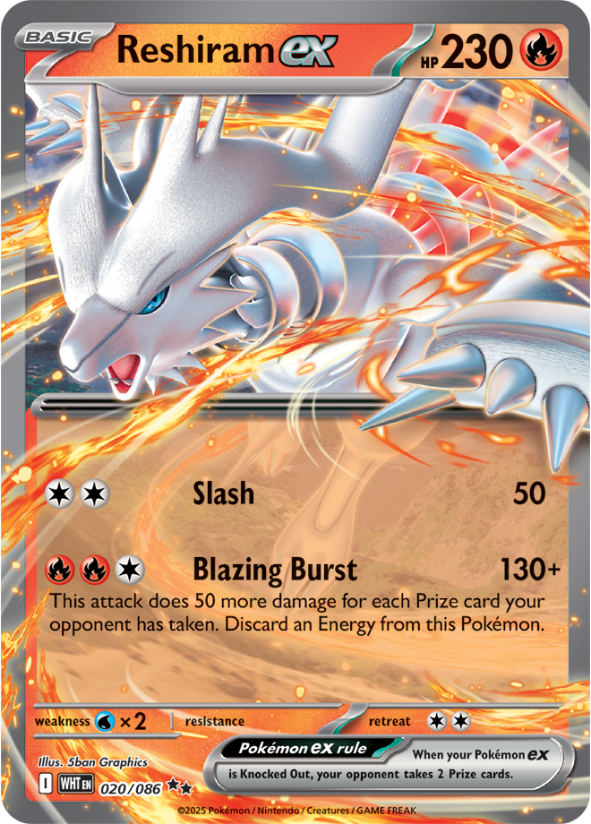 Scarlet & Violet White Flare 020/086 Reshiram ex