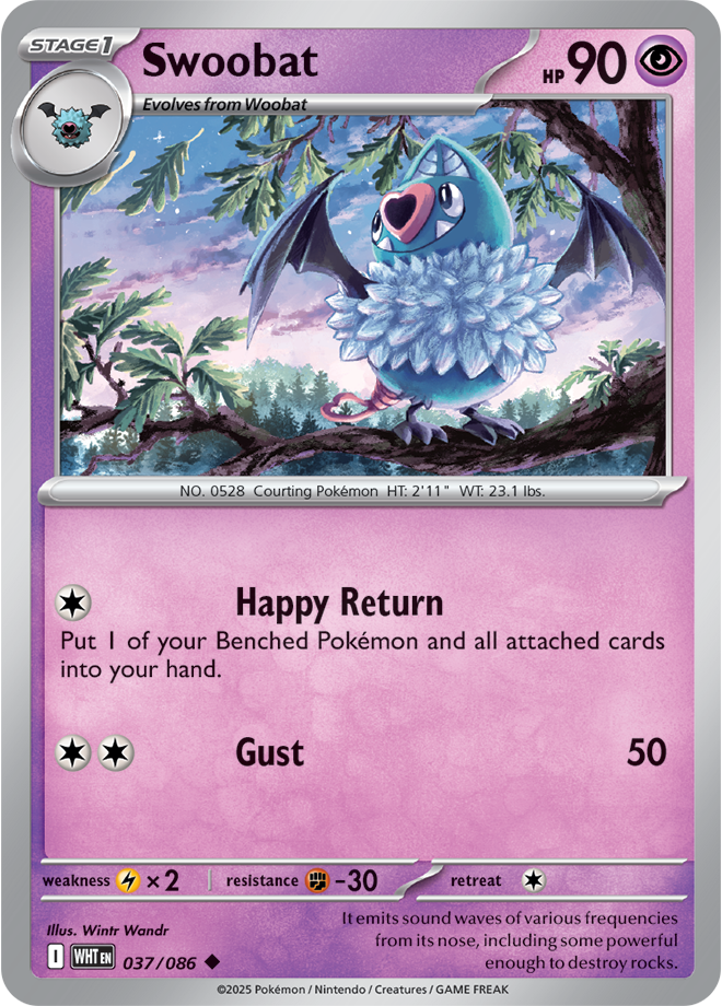 Scarlet & Violet White Flare 037/086 Swoobat