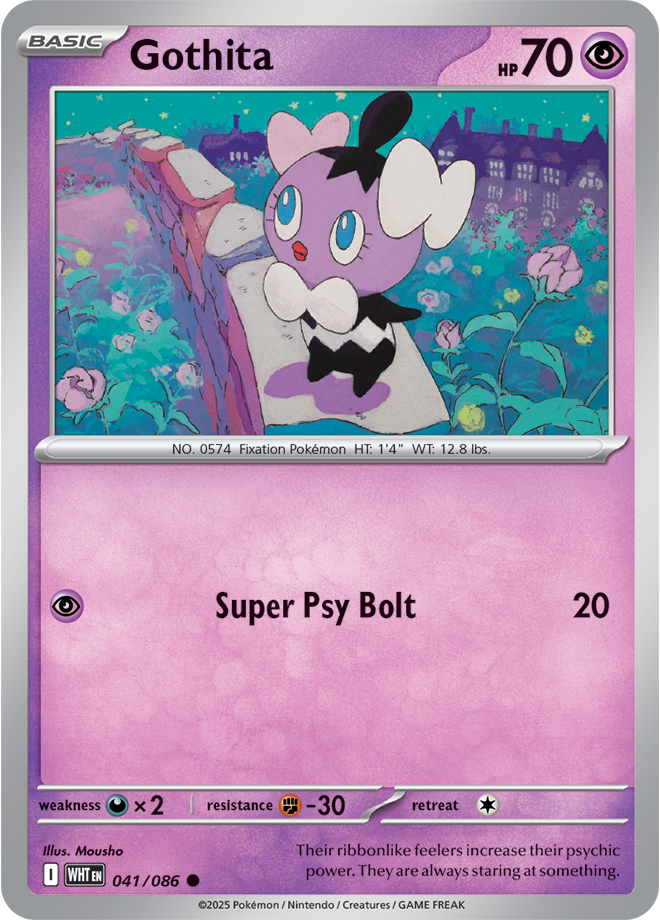 Scarlet & Violet White Flare 041/086 Gothita Poke Ball Reverse Holo