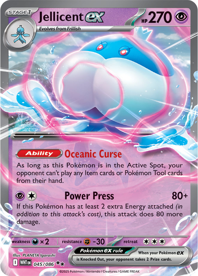 Scarlet & Violet White Flare 045/086 Jellicent ex