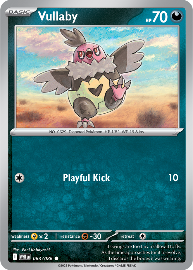 Scarlet & Violet White Flare 063/086 Vullaby Reverse Holo