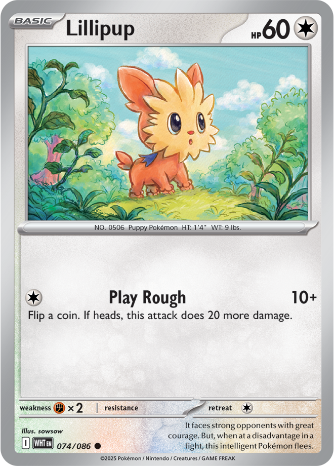 Scarlet & Violet White Flare 074/086 Lillipup Reverse Holo