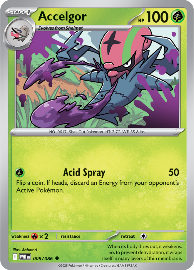 Scarlet & Violet White Flare 009/086 Accelgor Reverse Holo