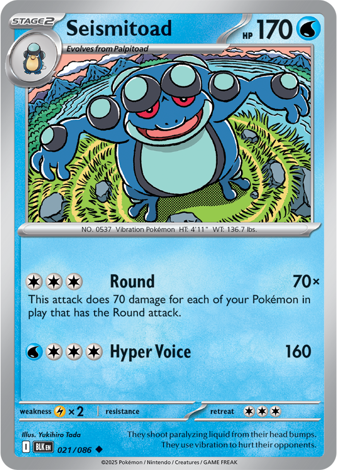 Scarlet & Violet Black Bolt 021/086 Seismitoad