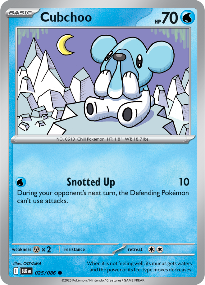 Scarlet & Violet Black Bolt 025/086 Cubchoo