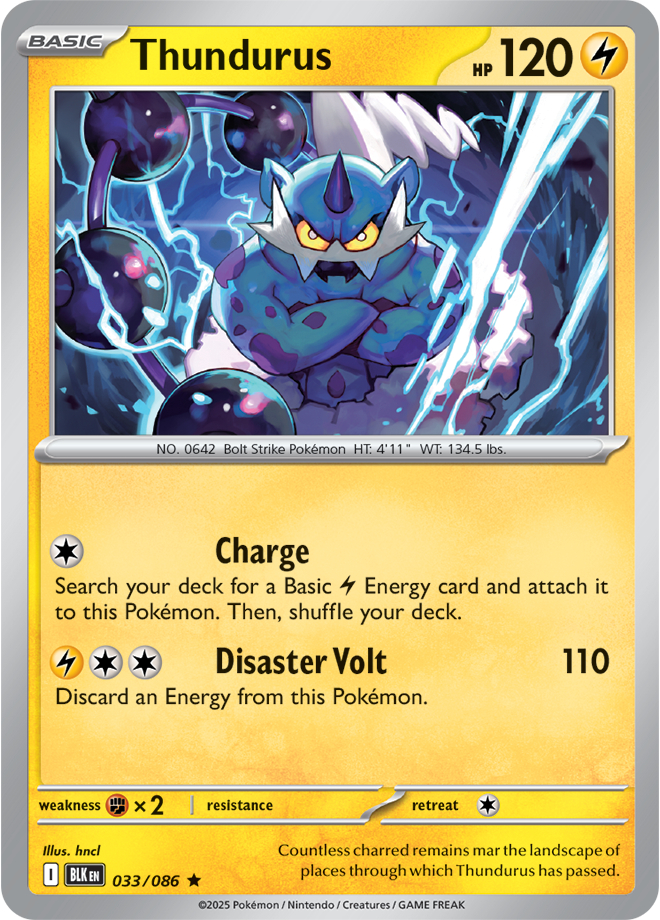 Scarlet & Violet Black Bolt 033/086 Thundurus Holo