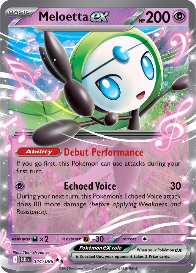 Scarlet & Violet Black Bolt 044/086 Meloetta ex
