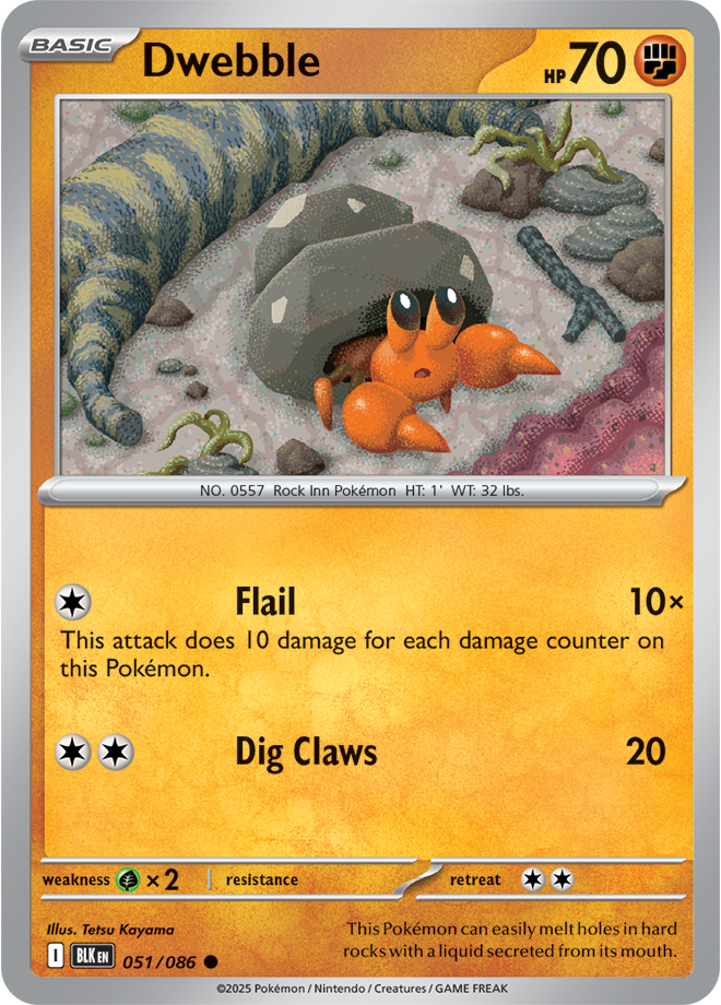 Scarlet & Violet Black Bolt 051/086 Dwebble