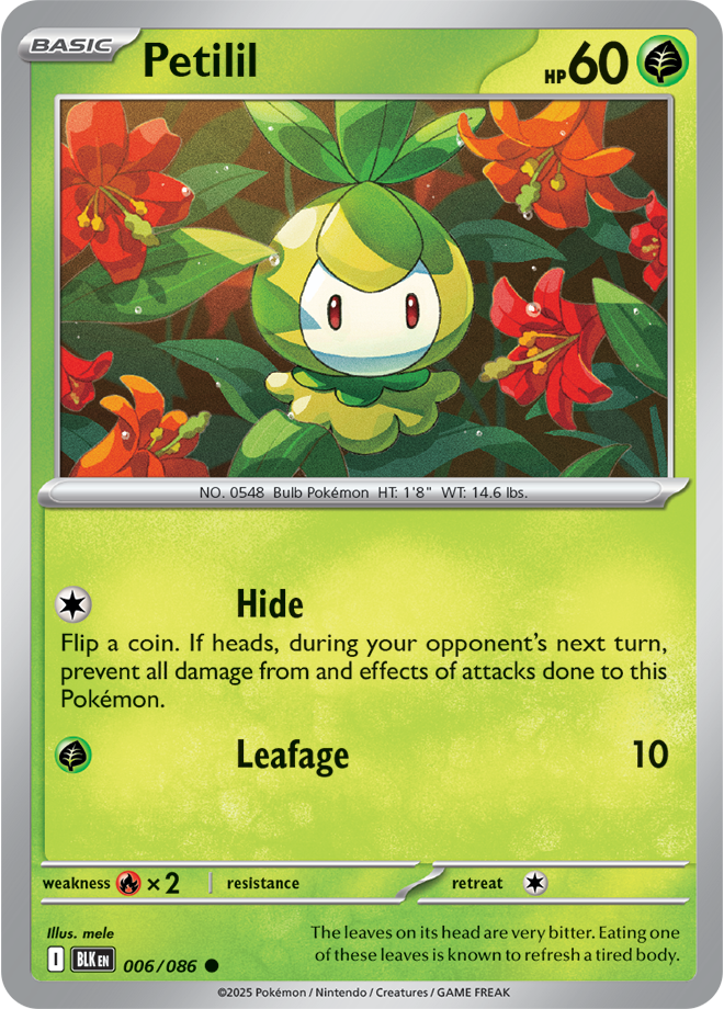 Scarlet & Violet Black Bolt 006/086 Petilil Reverse Holo