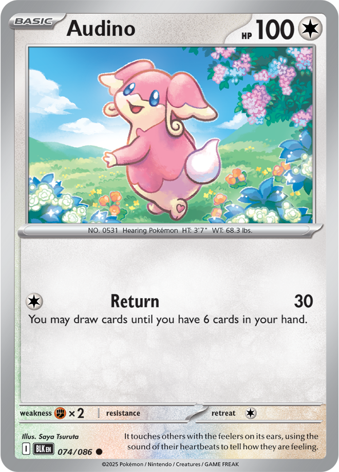 Scarlet & Violet Black Bolt 074/086 Audino