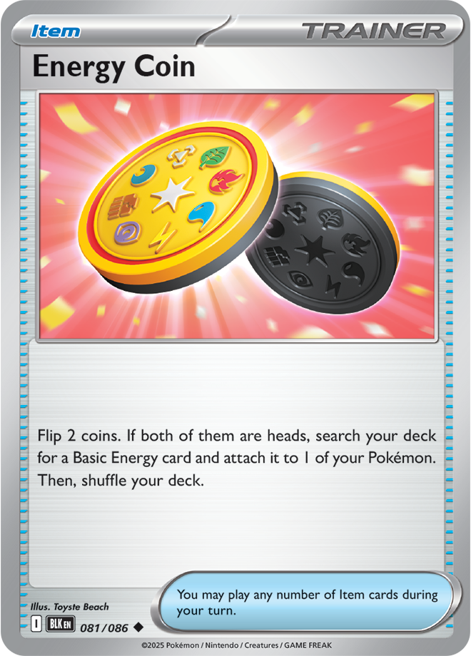 Scarlet & Violet Black Bolt 081/086 Energy Coin
