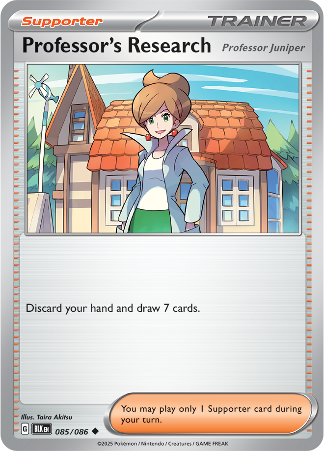 Scarlet & Violet Black Bolt 085/086 Professor’s Research Reverse Holo