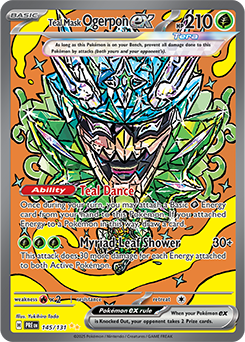 Scarlet & Violet Prismatic Evolutions 145/131 Teal Mask Ogerpon ex Full Art