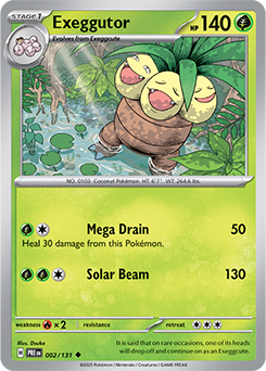 Scarlet & Violet Prismatic Evolutions 002/131 Exeggutor Masterball Reverse Holo