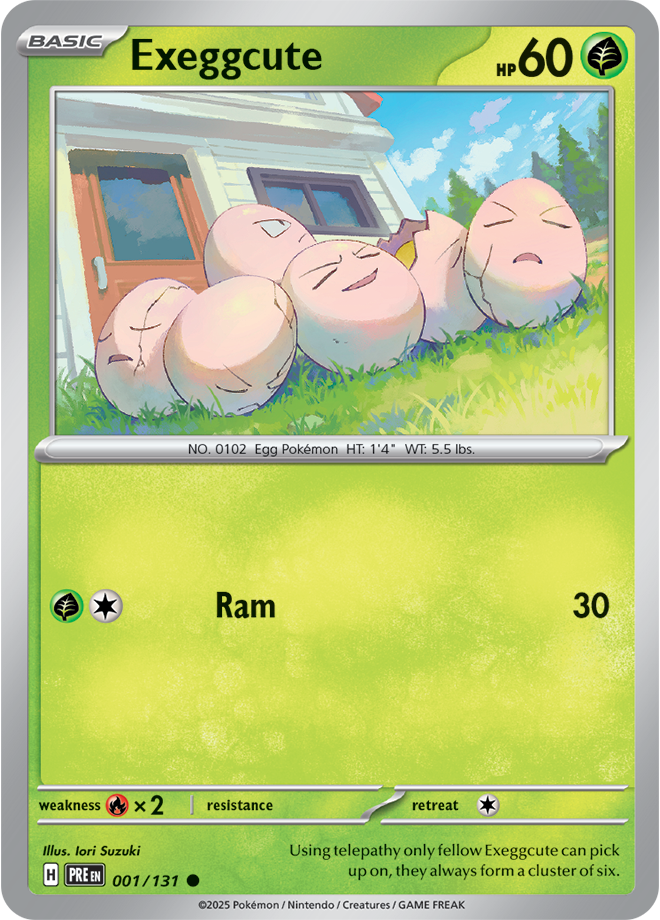 Scarlet & Violet Prismatic Evolutions 001/131 Exeggcute Reverse Holo