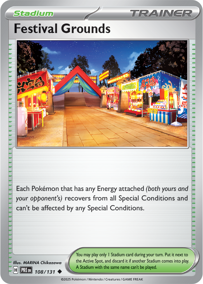 Scarlet & Violet Prismatic Evolutions 108/131 Festival Grounds Reverse Holo